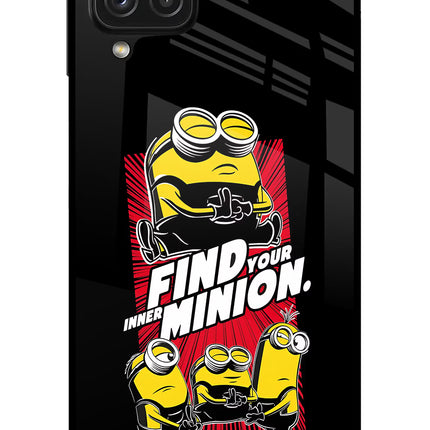 Find your inner Minion Samsung A22 4G Glass Case Back Cover by Casekaro