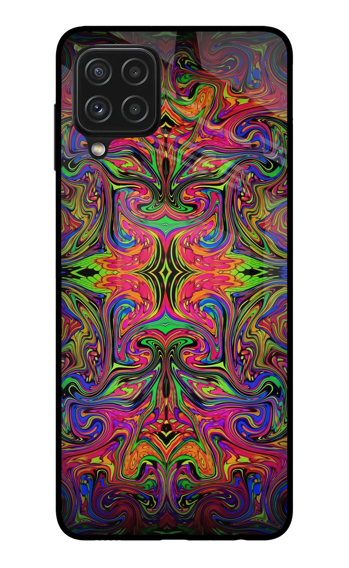 Psychedelic Art Samsung A22 4G Glass Case