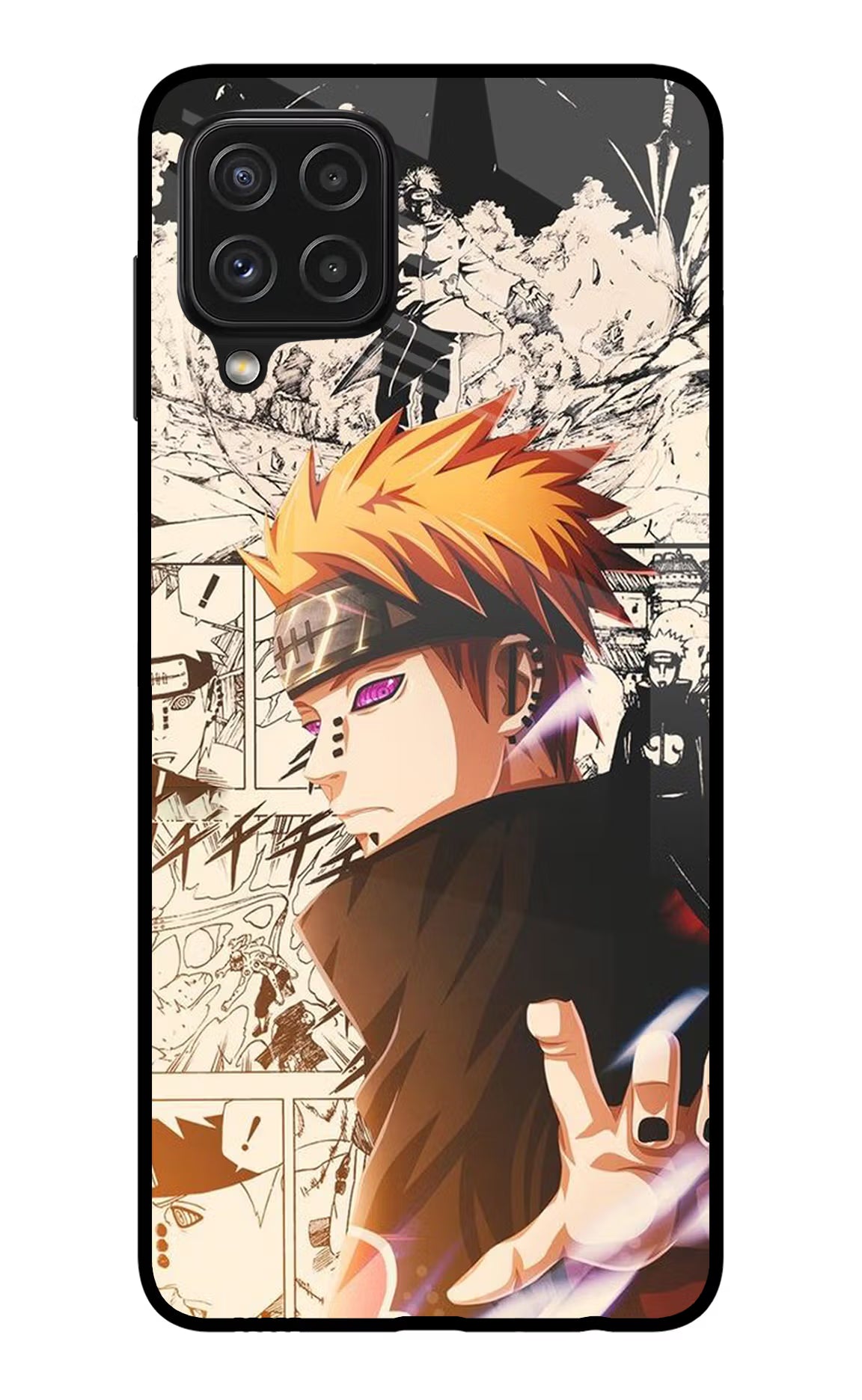 Pain Anime Samsung A22 4G Glass Case Back Cover by Casekaro