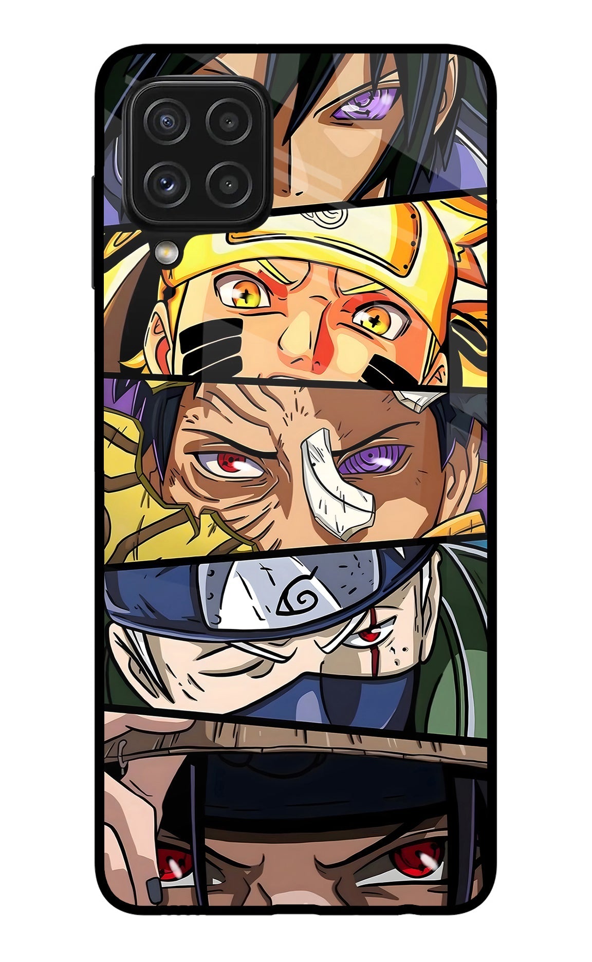 Naruto Character Samsung A22 4G Glass Case