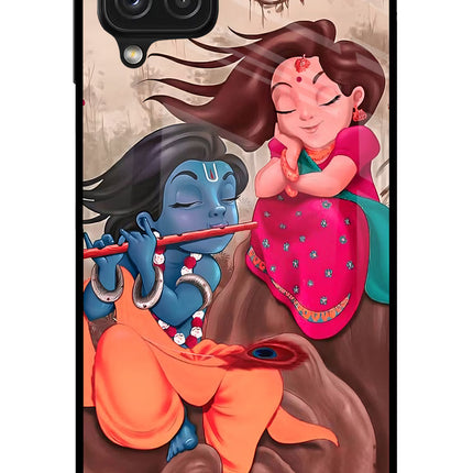 Radhe Krishna Samsung A22 4G Glass Case