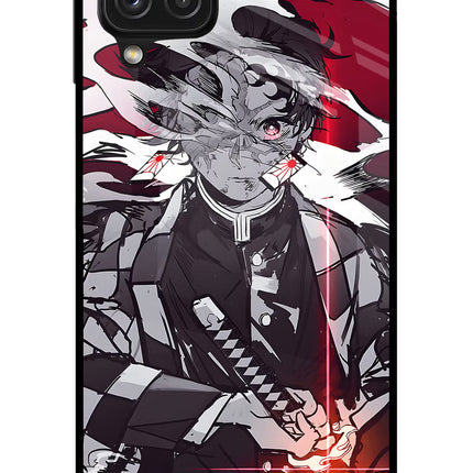 Demon Slayer Samsung A22 4G Glass Case Back Cover by Casekaro