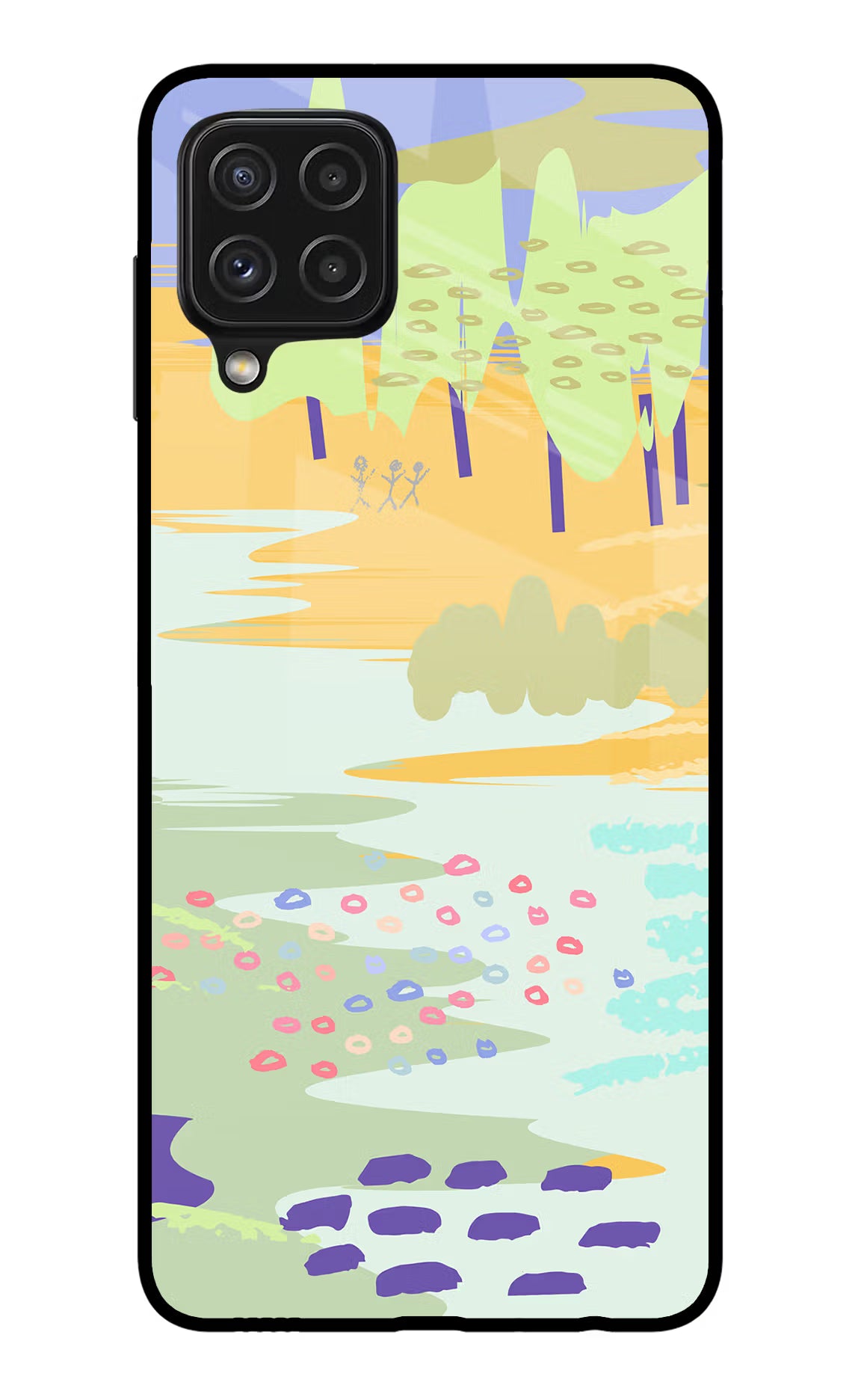 Scenery Samsung A22 4G Glass Case Back Cover by Casekaro