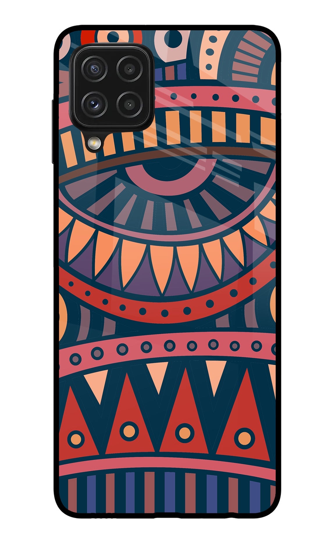 African Culture Design Samsung A22 4G Glass Case