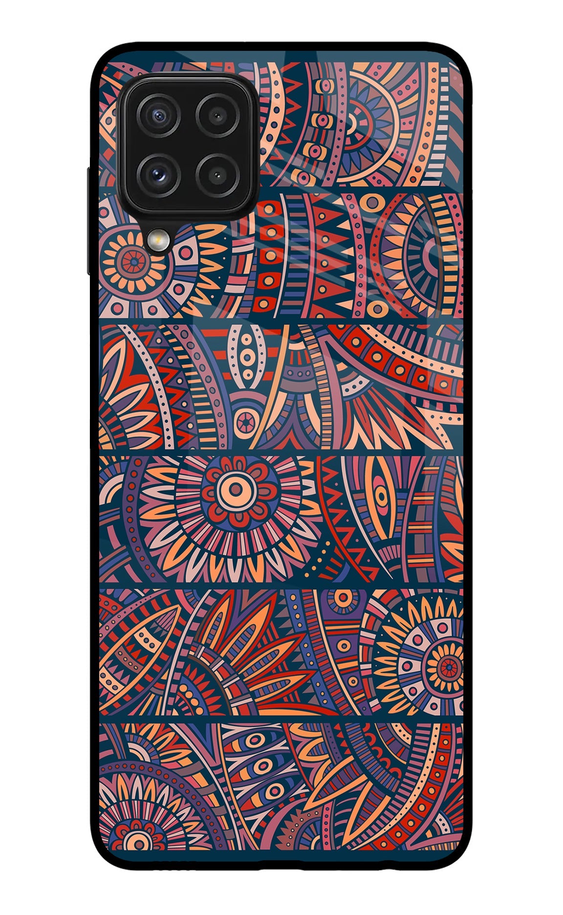 African Culture Design Samsung A22 4G Glass Case