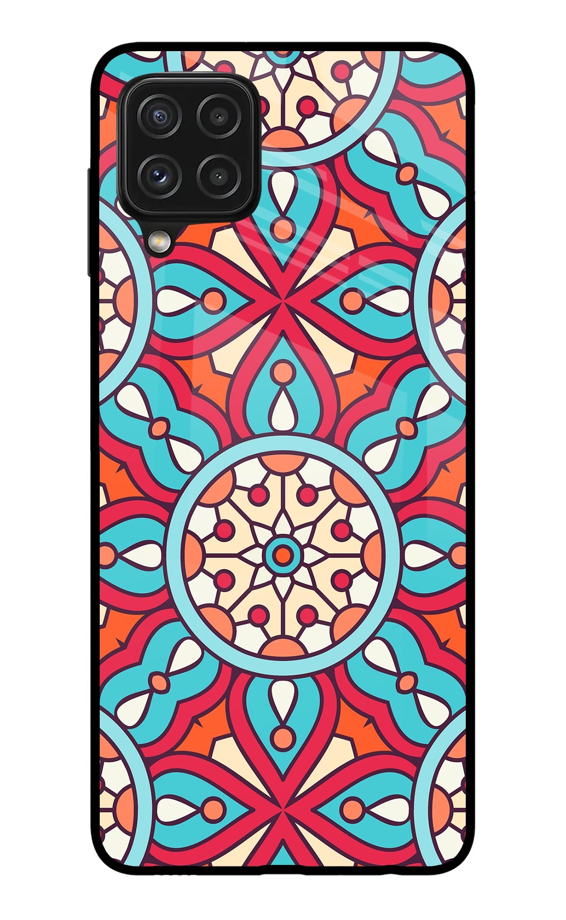 Mandala Geometric Samsung A22 4G Glass Case