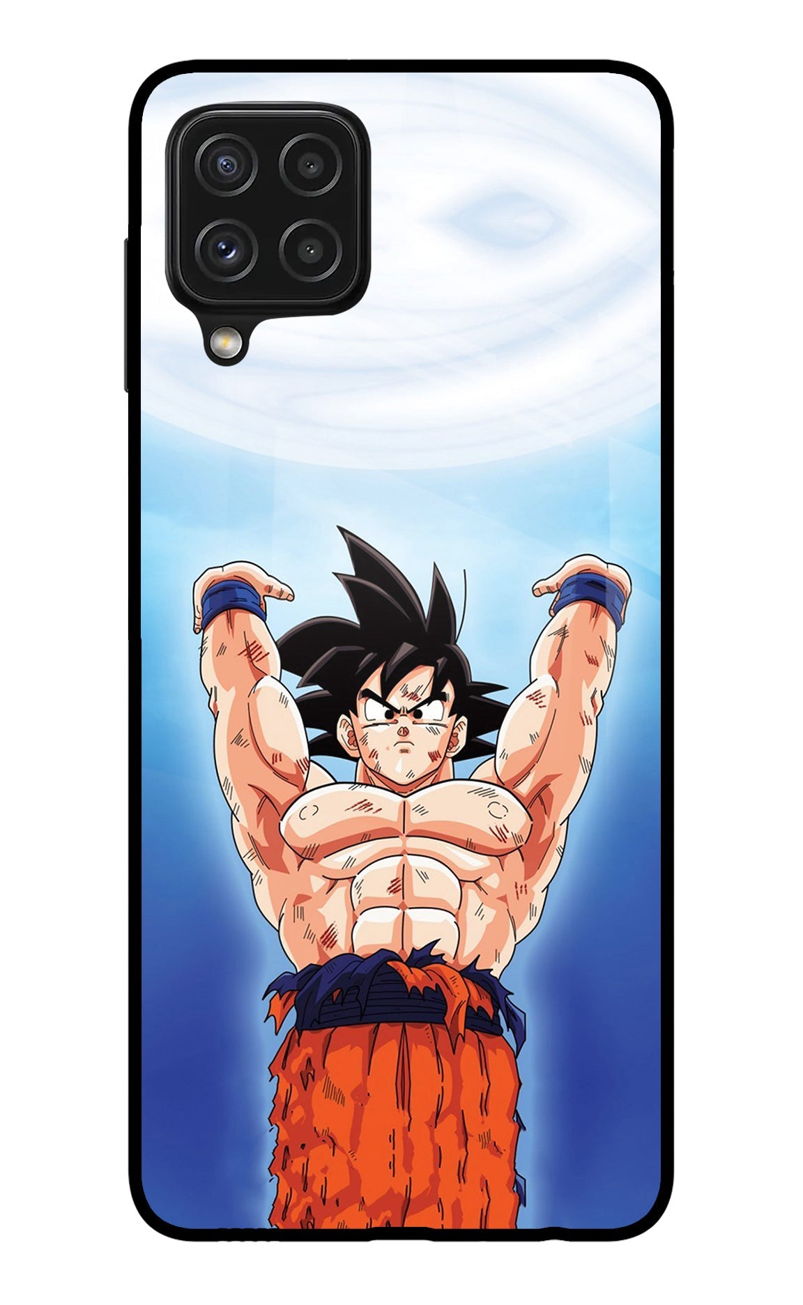 Goku Power Samsung A22 4G Glass Case