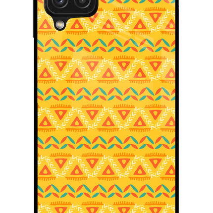 Tribal Pattern Samsung A22 4G Glass Case