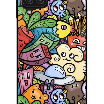 Veggie Doodle Samsung A22 4G Glass Case