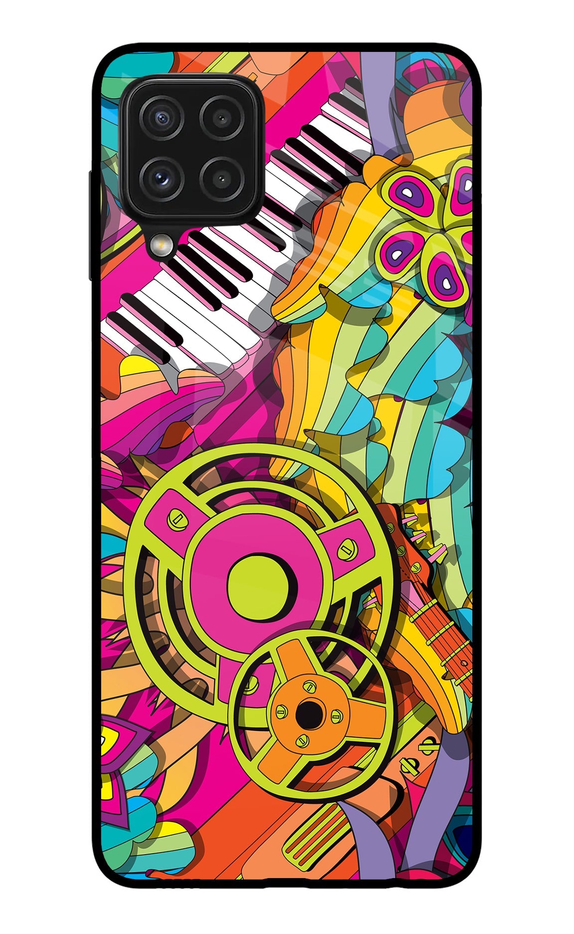 Music Doodle Samsung A22 4G Glass Case