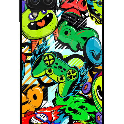 Game Doodle Samsung A22 4G Glass Case