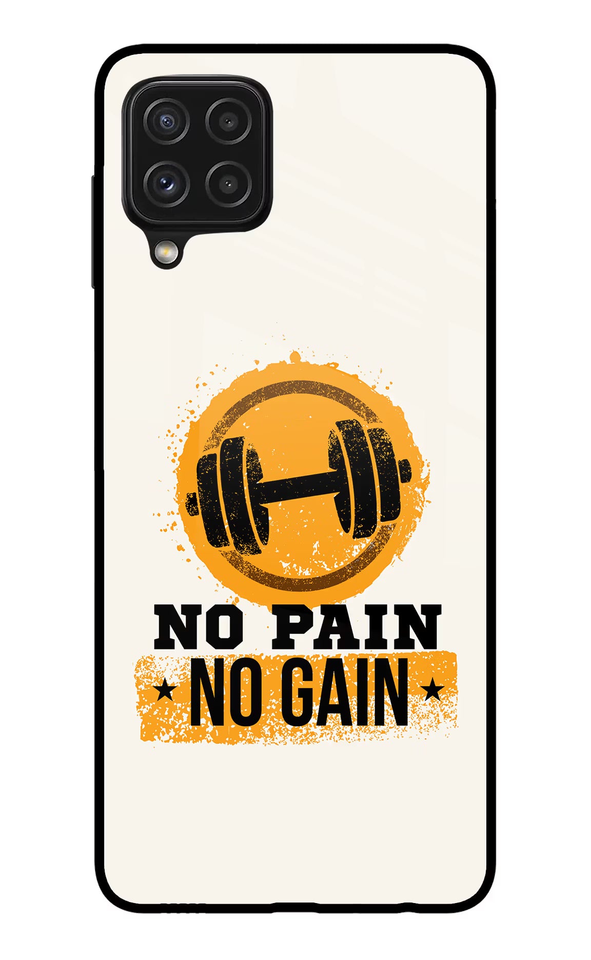 No Pain No Gain Samsung A22 4G Glass Case