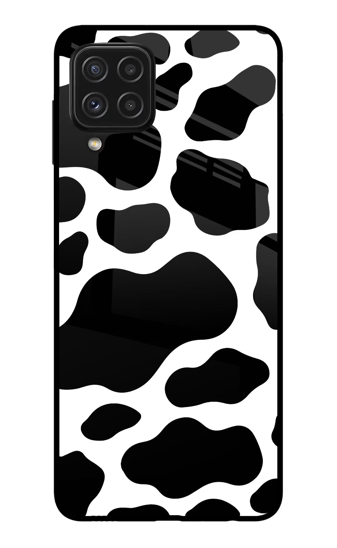 Cow Spots Samsung A22 4G Glass Case Back Cover by Casekaro