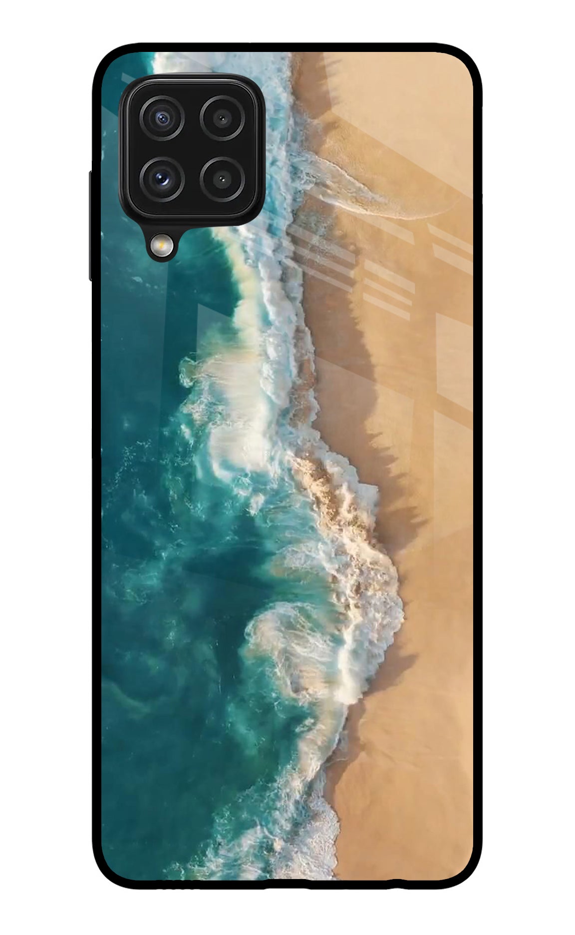 Ocean Beach Samsung A22 4G Glass Case