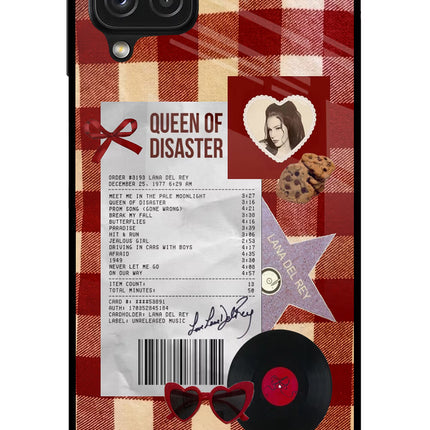 Queen of Disaster Samsung A22 4G Glass Case