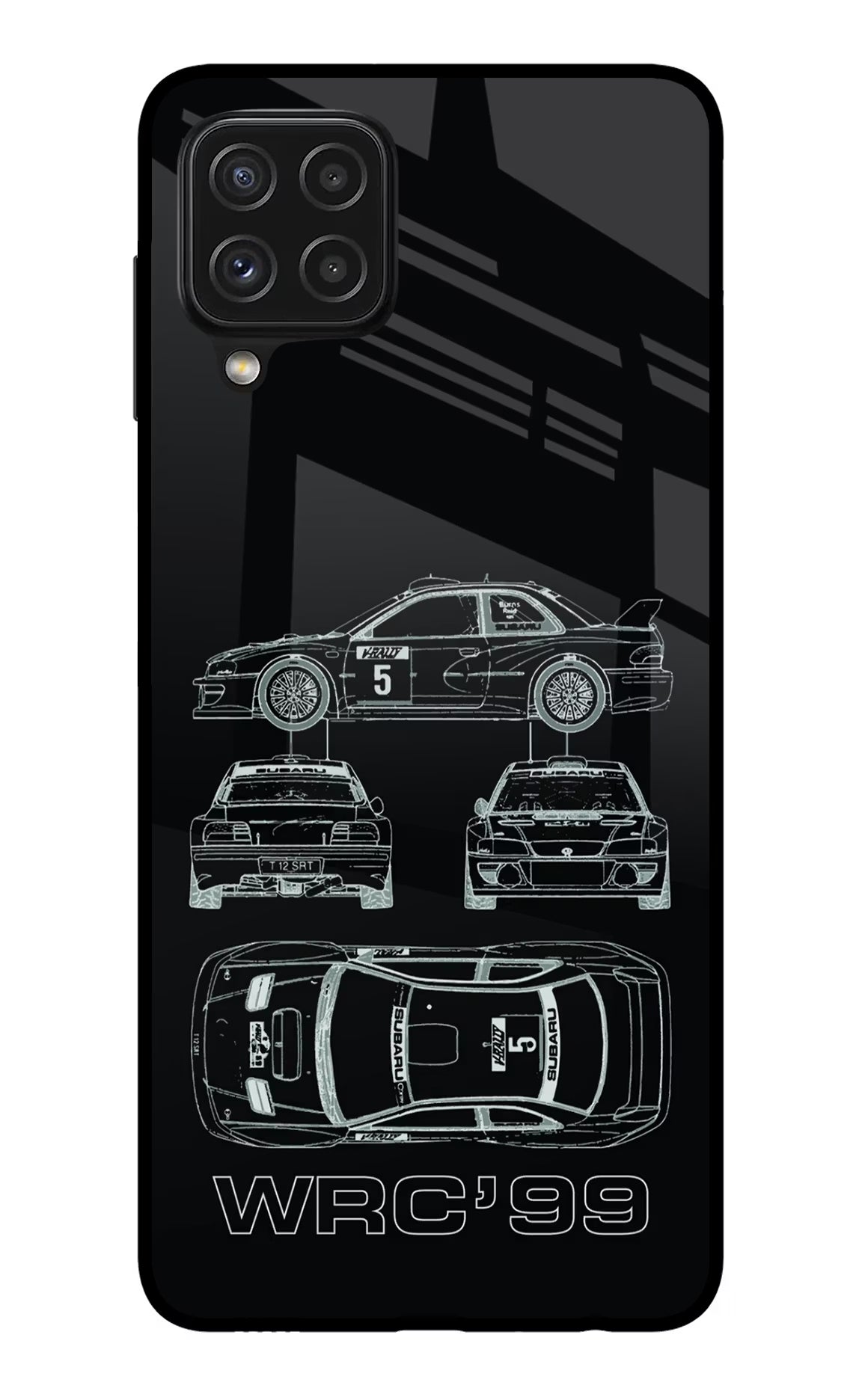 WRC'99 Samsung A22 4G Glass Case Back Cover by Casekaro