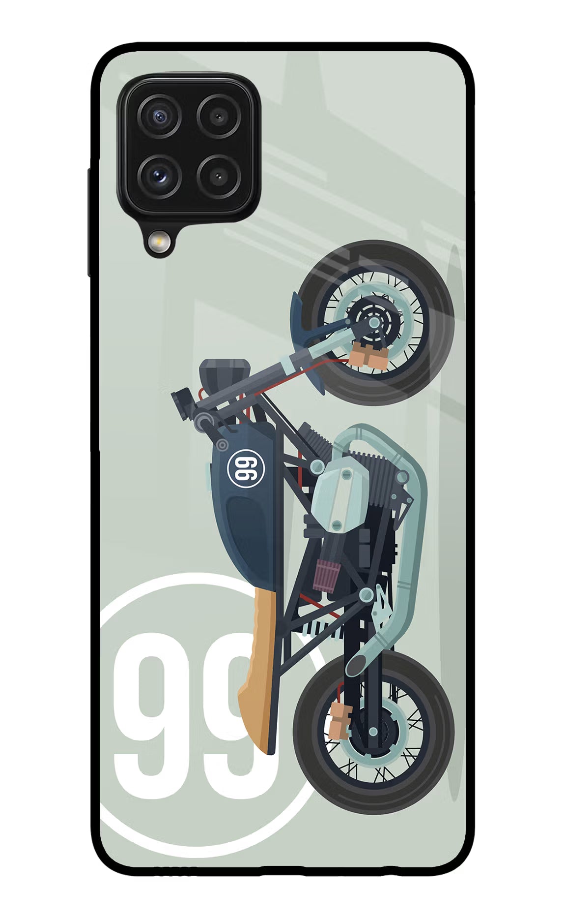 Classic Cafe Racer 99 Samsung A22 4G Glass Case