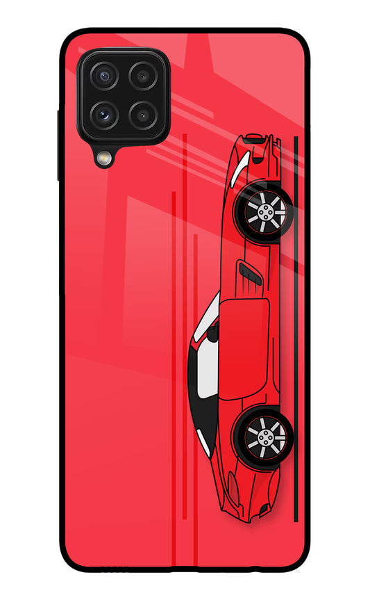 Red Velocity Samsung A22 4G Glass Case