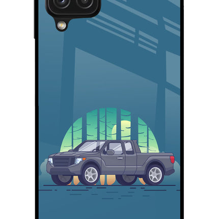 Retro Garage Vibe Samsung A22 4G Glass Case