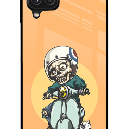 Undead Biker Samsung A22 4G Glass Case