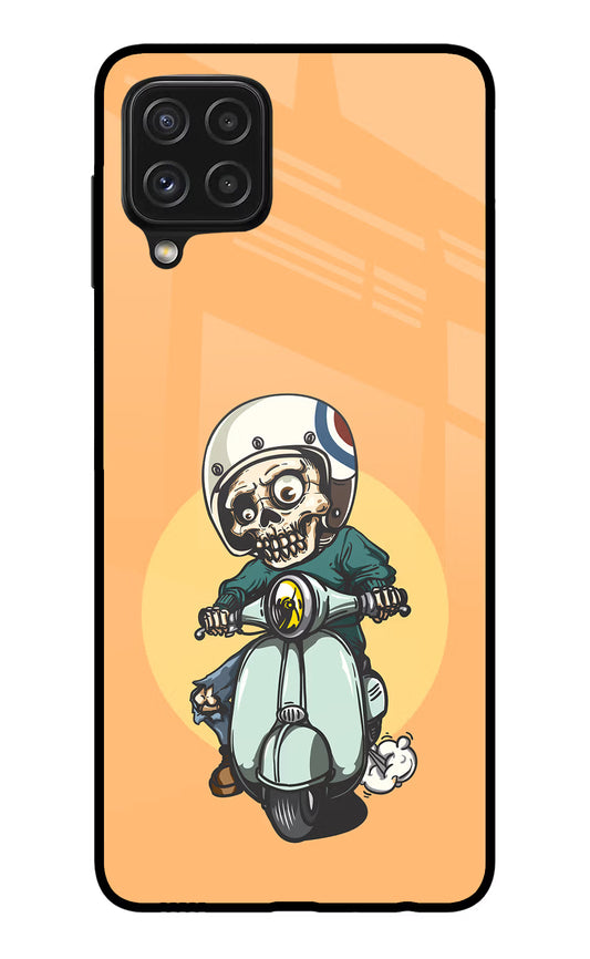 Undead Biker Samsung A22 4G Glass Case