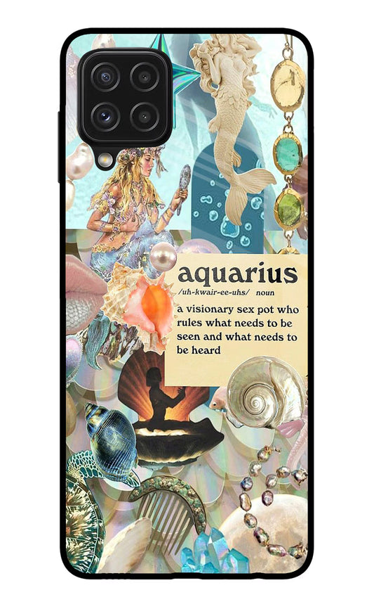 Aquarius Zodiac Samsung A22 4G Glass Case