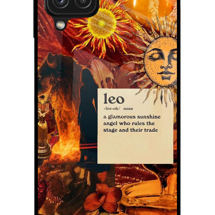 Leo Zodiac Samsung A22 4G Glass Case