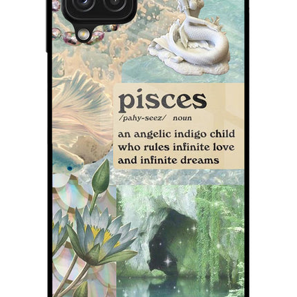 Pisces Zodiac Samsung A22 4G Glass Case