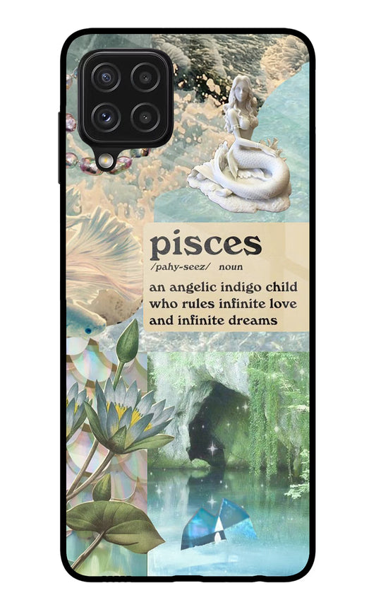 Pisces Zodiac Samsung A22 4G Glass Case