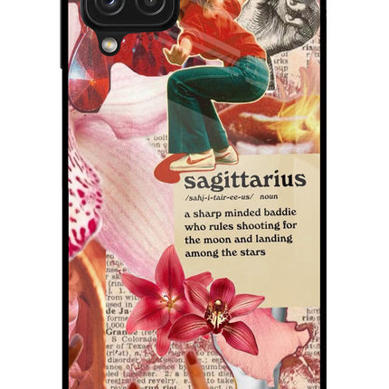 Sagittarius Zodiac Samsung A22 4G Glass Case
