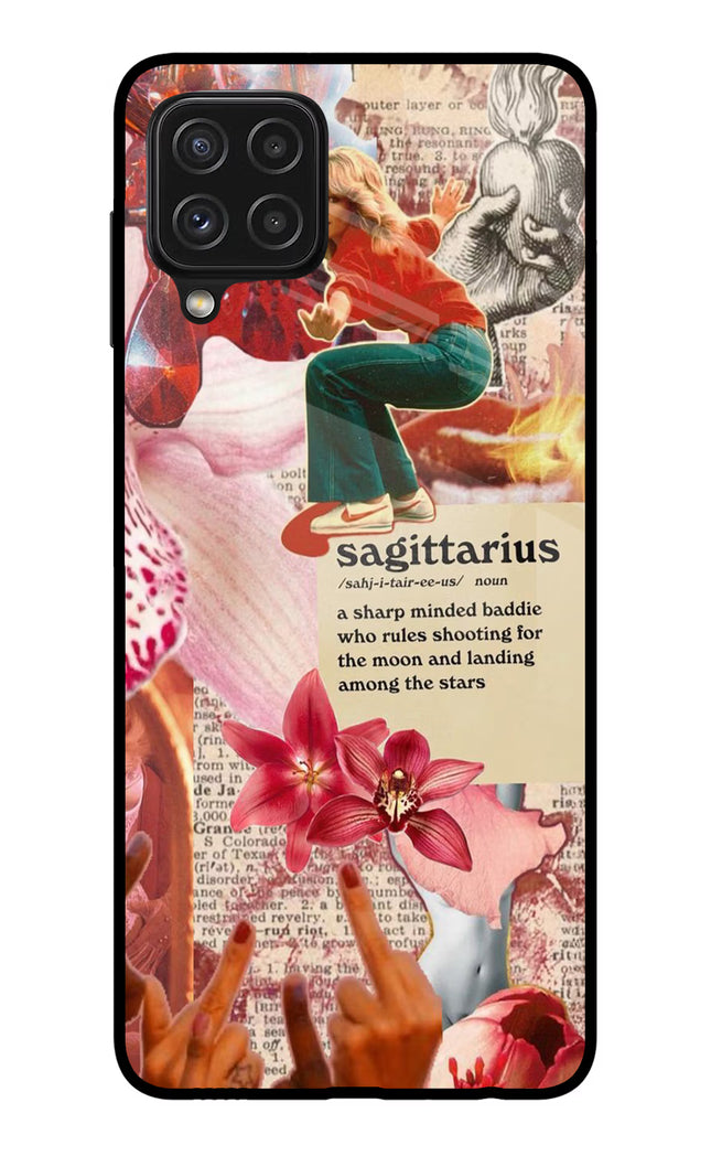Sagittarius Zodiac Samsung A22 4G Glass Case