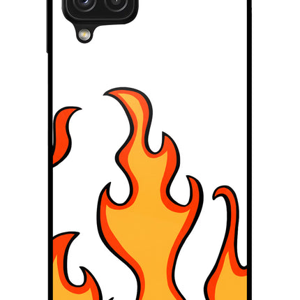 Fired Up – White Samsung A22 4G Glass Case