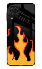 Fired Up – Black Samsung A22 4G Glass Case