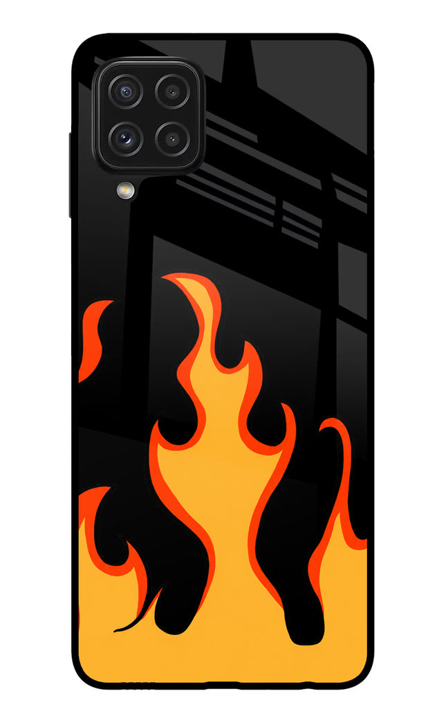 Fired Up – Black Samsung A22 4G Glass Case