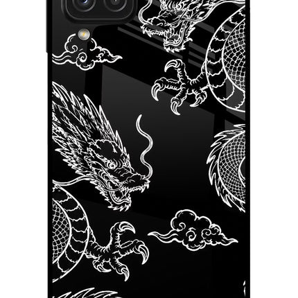 Twin Dragons Samsung A22 4G Glass Case