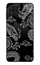 Twin Dragons Samsung A22 4G Glass Case