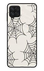Spider Web Samsung A22 4G Glass Case