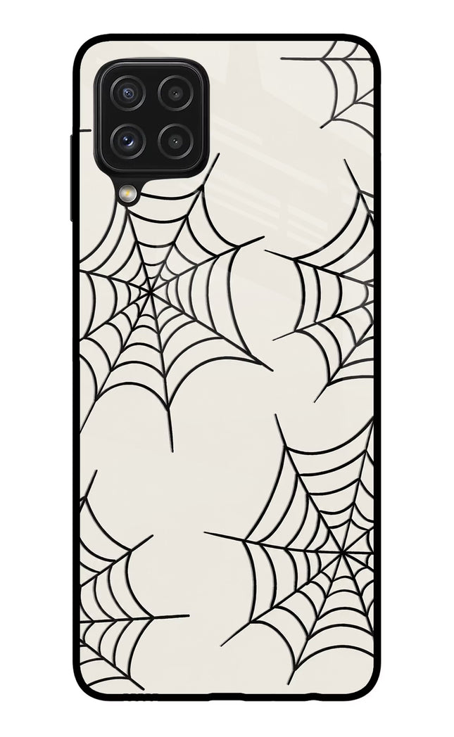 Spider Web Samsung A22 4G Glass Case