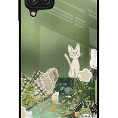 Aesthetic anime Samsung A22 4G Glass Case