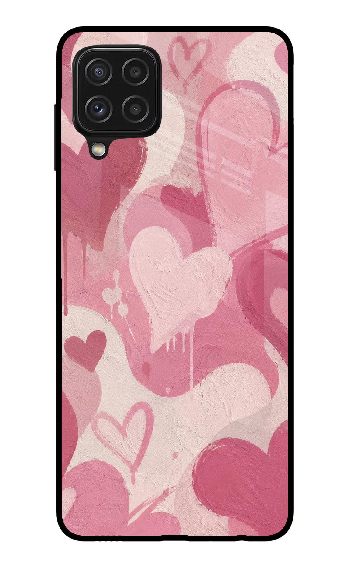 Hearty case Samsung A22 4G Glass Case Back Cover by Casekaro