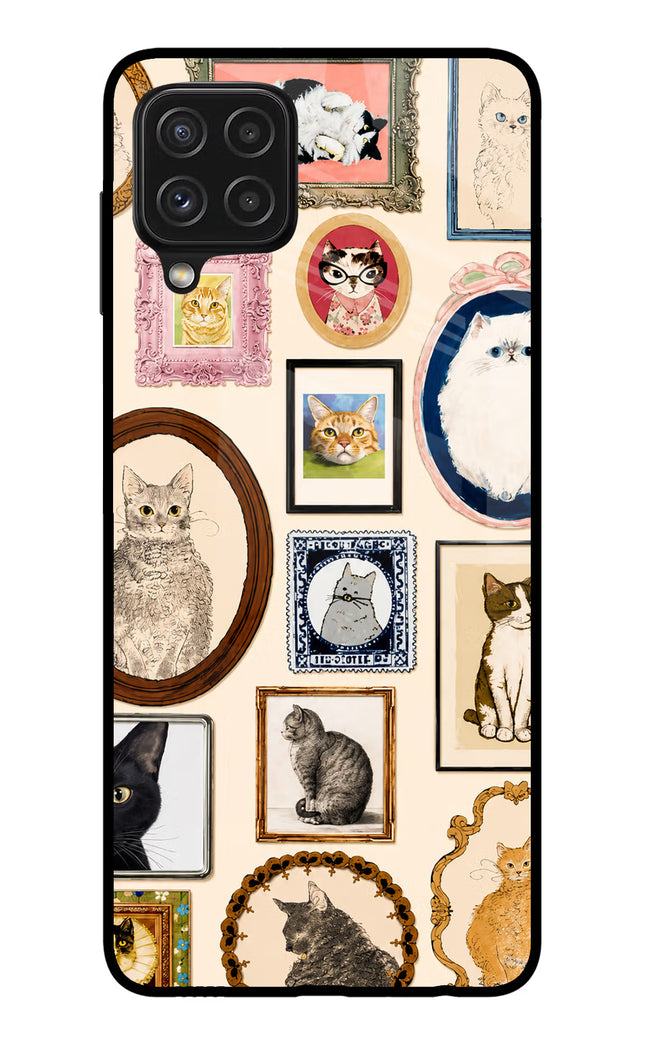 Mirror Cats Samsung A22 4G Glass Case