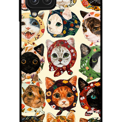 Cool Cat Samsung A22 4G Glass Case