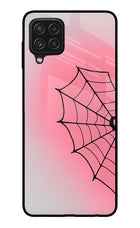 Pink Web Samsung A22 4G Glass Case