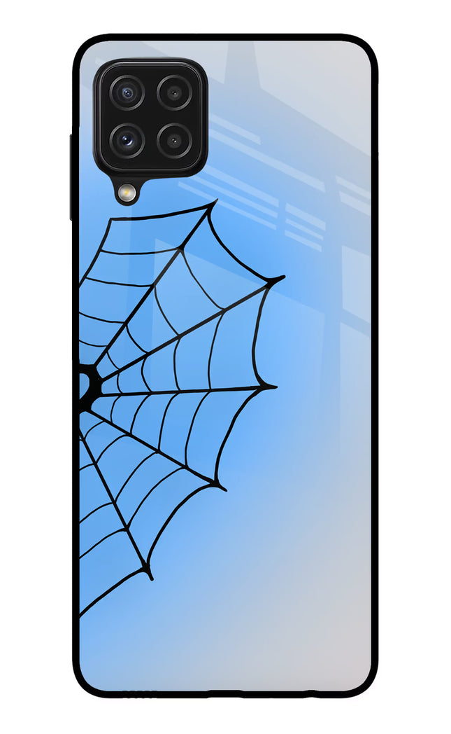 Blue Web Samsung A22 4G Glass Case