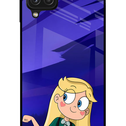 Star Glow Samsung A22 4G Glass Case