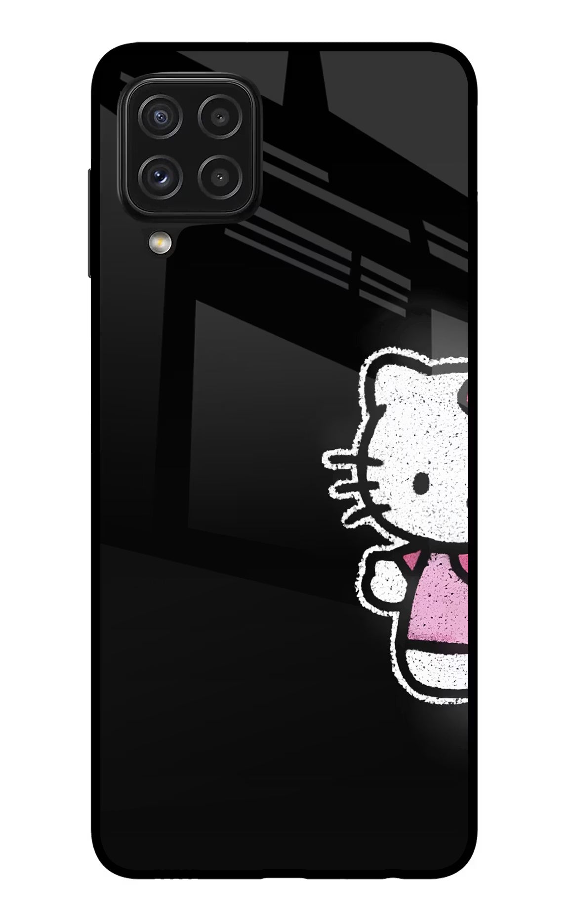Kitty Charm Samsung A22 4G Glass Case