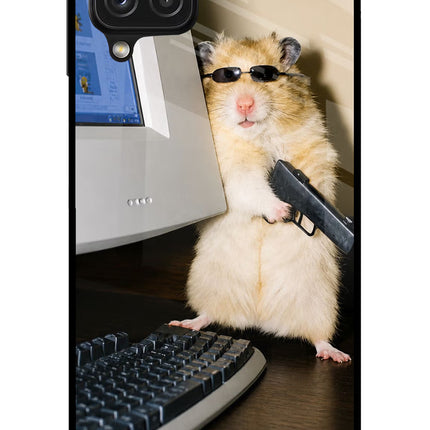 Hacker Hamster Samsung A22 4G Glass Case