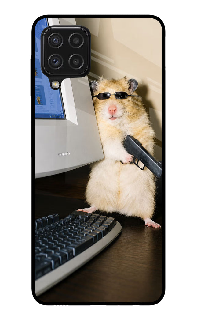 Hacker Hamster Samsung A22 4G Glass Case