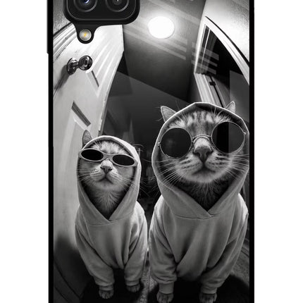 Hood Cats Samsung A22 4G Glass Case