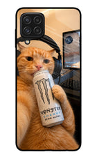 Gamer Cat Energy Samsung A22 4G Glass Case
